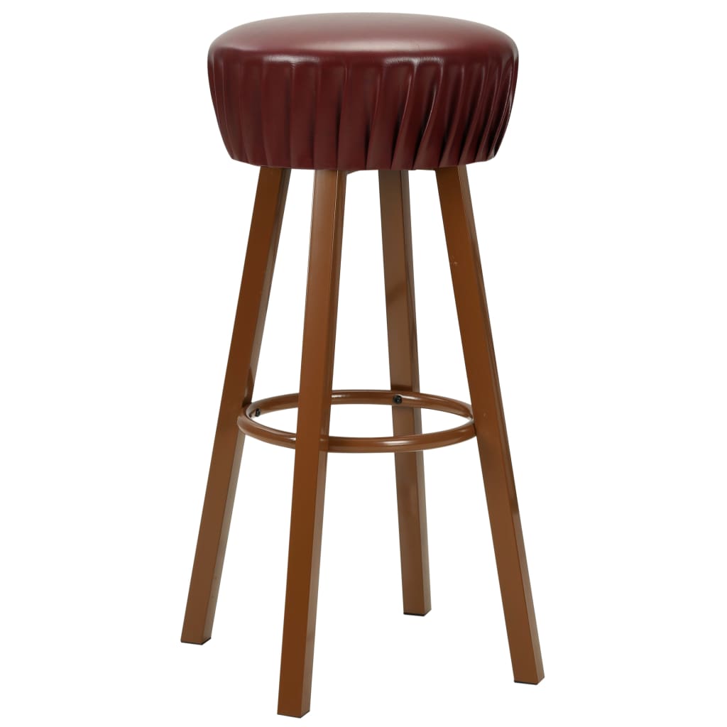 Chaises de bar lot de 2 marron similicuir