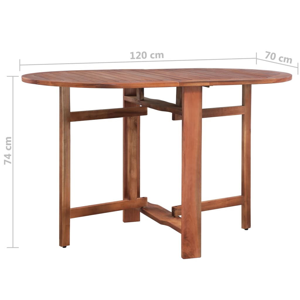 Table de jardin 120x70x74 cm Bois d'acacia massif