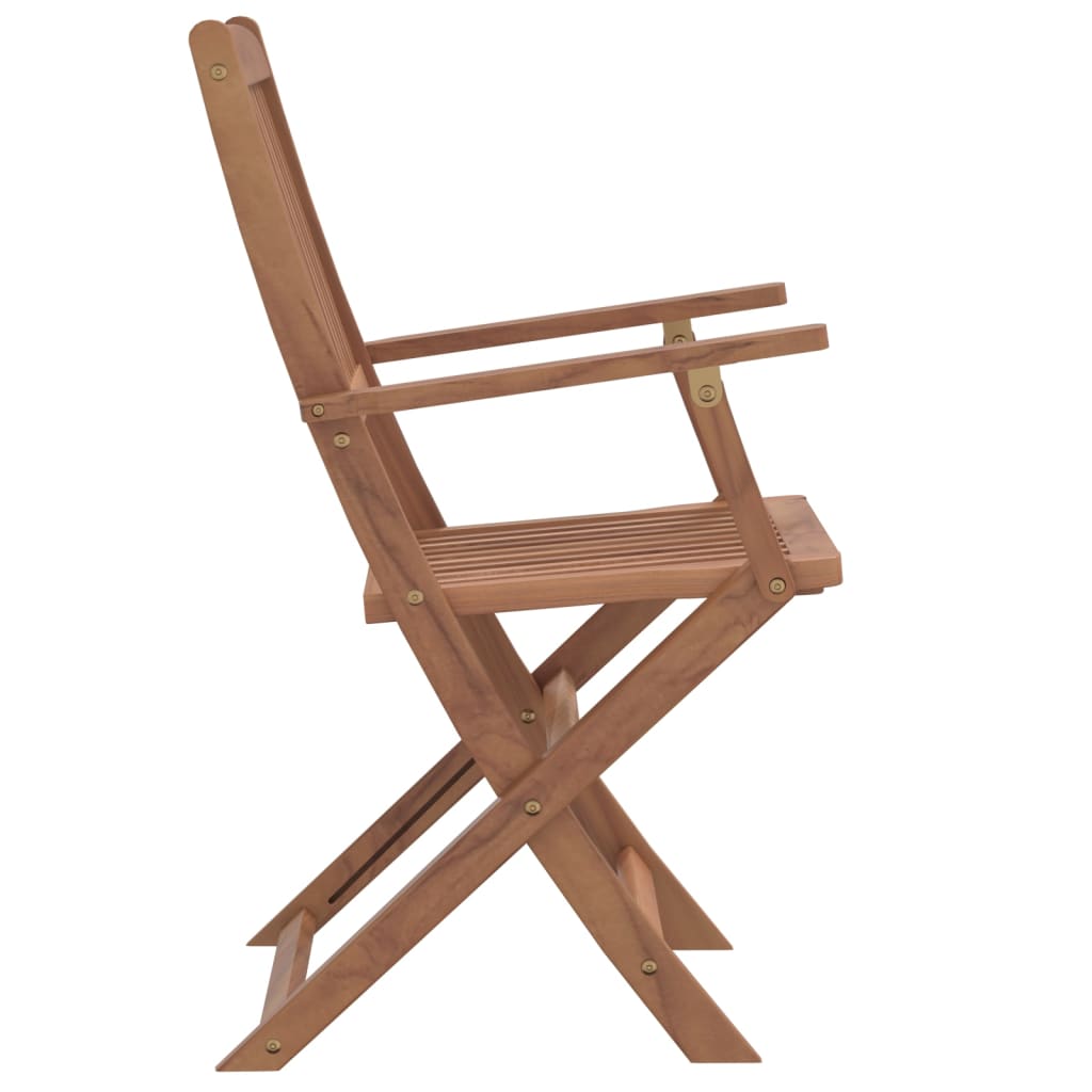 Ensemble à manger d'extérieur pliable 5pcs Bois d'acacia solide