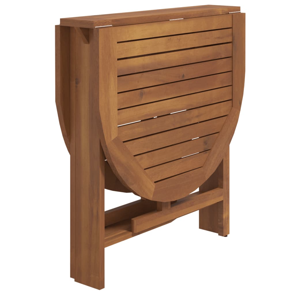 Ensemble à manger d'extérieur pliable 5pcs Bois d'acacia solide