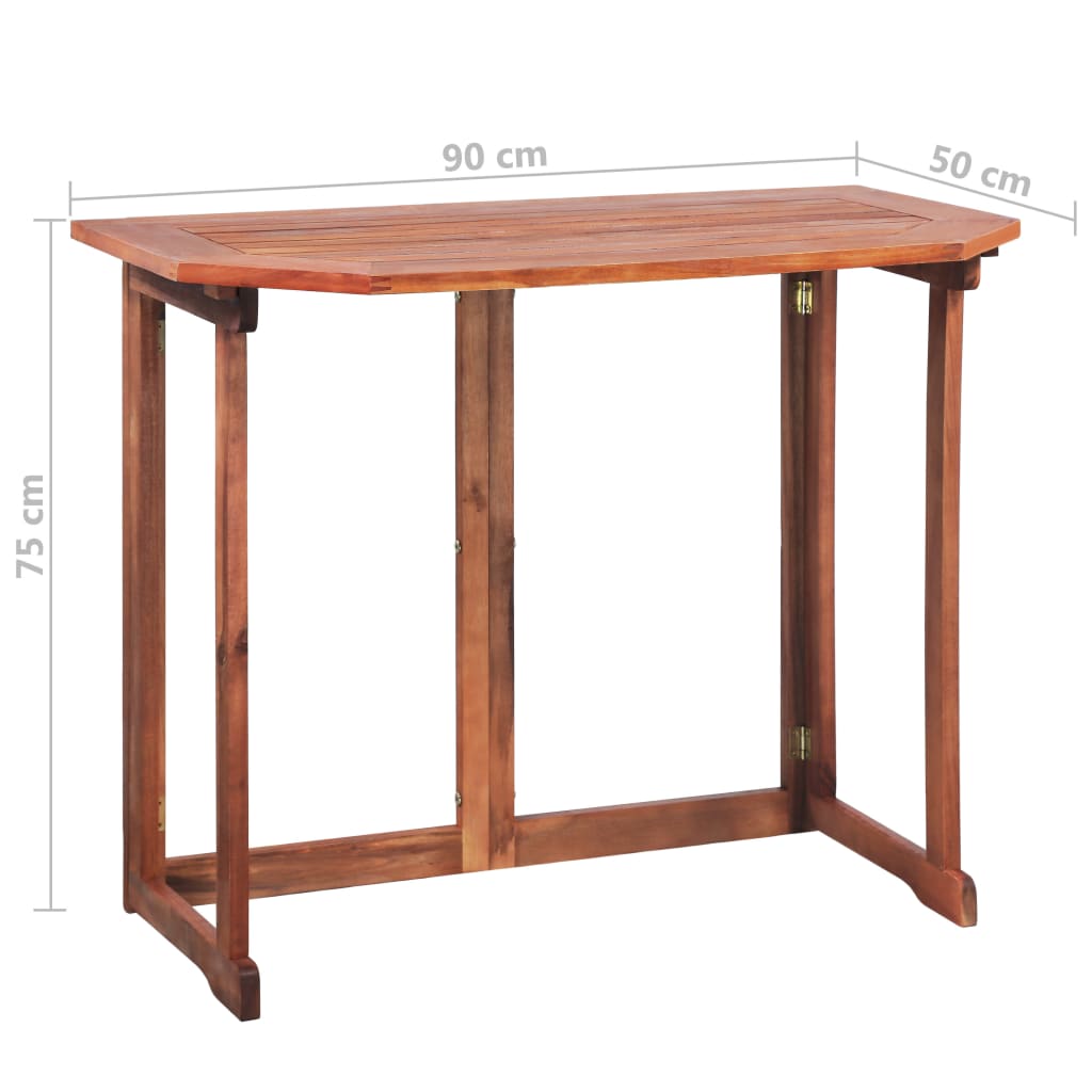 Table de bistro 90x50x75 cm Bois d'acacia massif