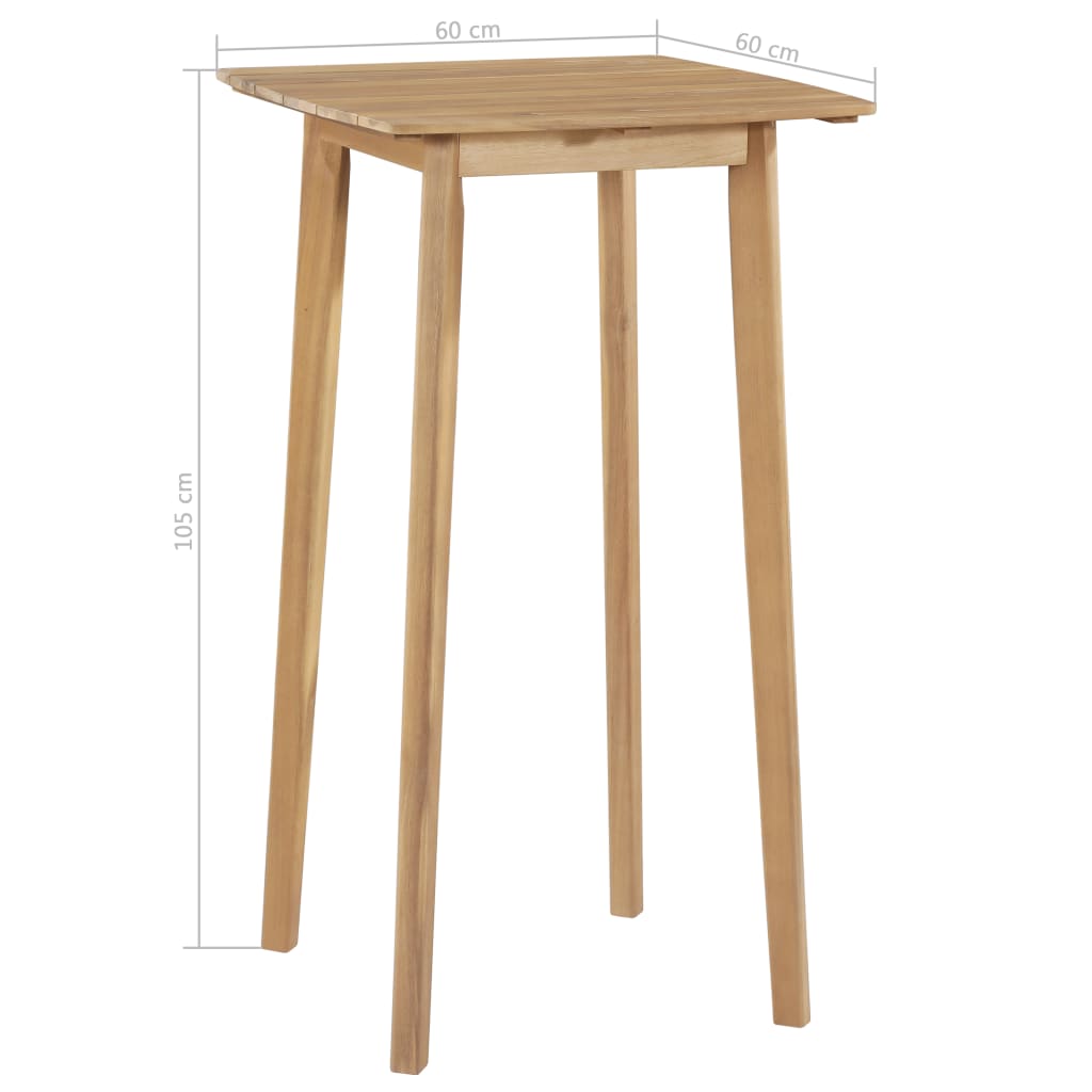 Ensemble à manger d'extérieur 5 pcs Bois d'acacia solide