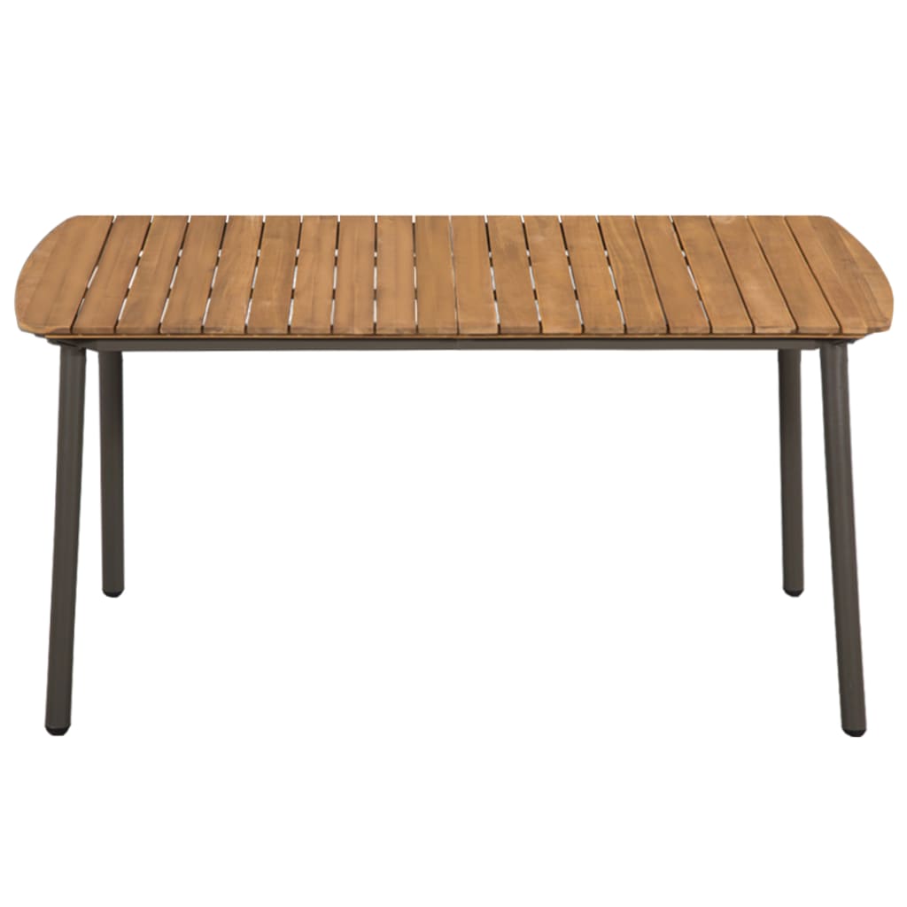 Table de jardin 150 x 90 x 72 cm Bois d'acacia solide et acier