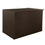 Boîte de stockage de jardin marron 150x100x100cm Résine tressée