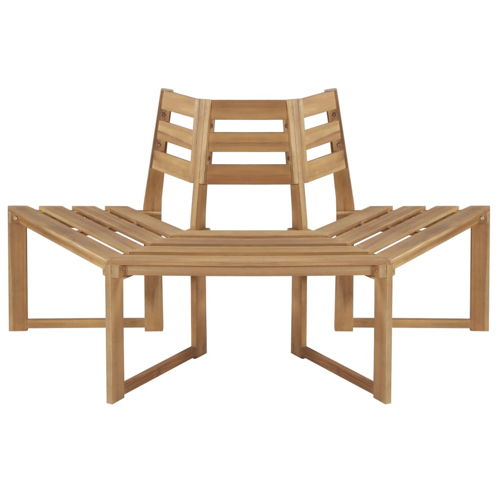 Banc de tour d'arbre Demi-hexagonal 160 cm Bois d'acacia massif