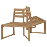 Banc de tour d'arbre Demi-hexagonal 160 cm Bois d'acacia massif