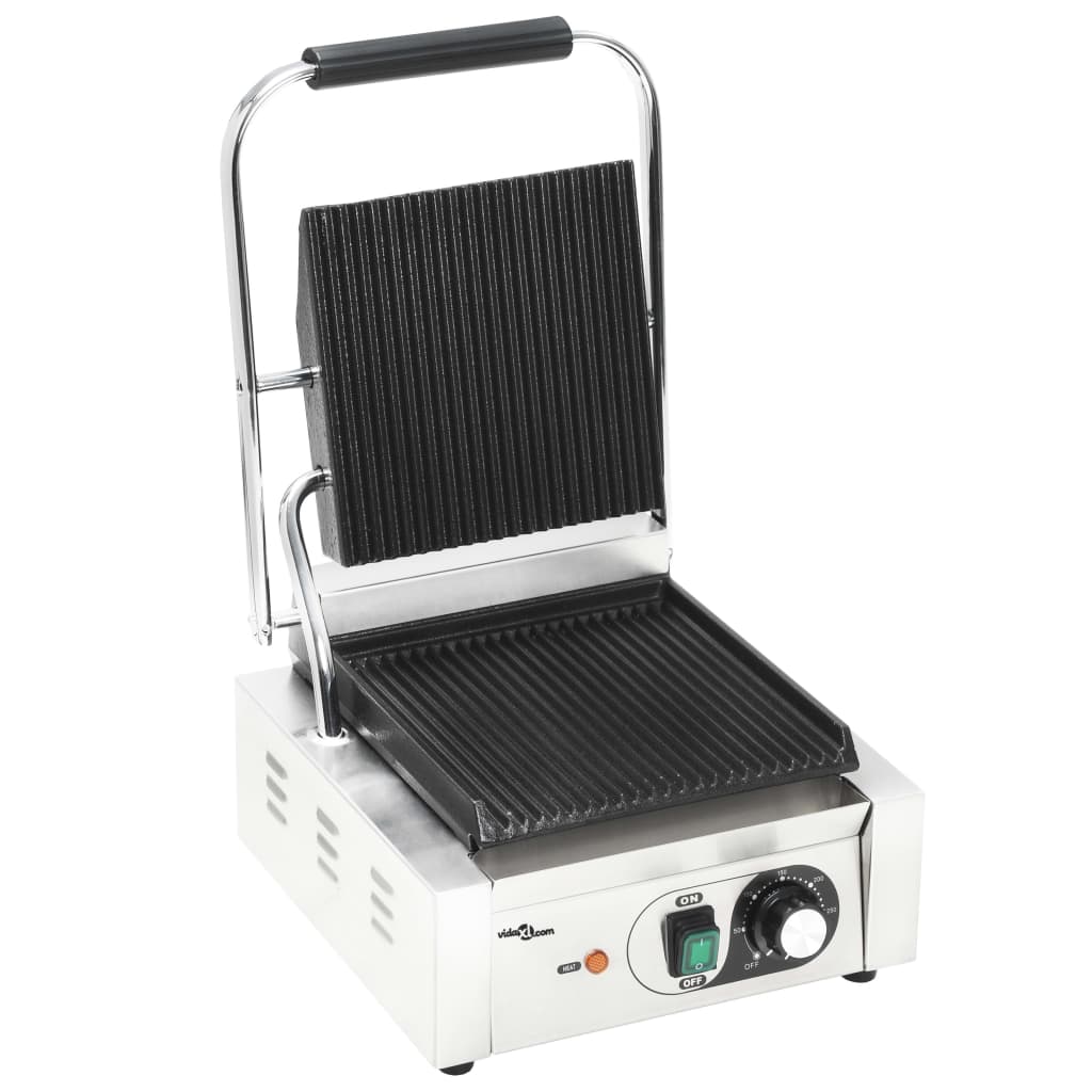 Gerillter Paninigrill aus Edelstahl, 1800 W, 31 x 30,5 x 20 cm