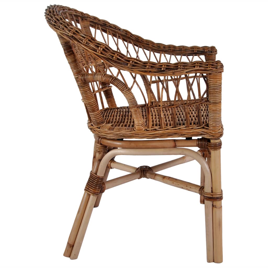 Chaise d'extérieur rotin naturel marron