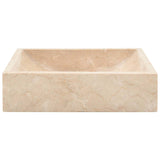 Waschbecken 45x30x12 cm glänzender cremefarbener Marmor