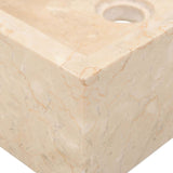 Lavabo 45x30x12 cm marbre crème brillant