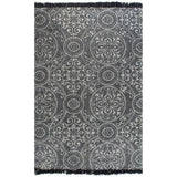 Tapis Kilim Coton 120 x 180 cm avec motif Gris