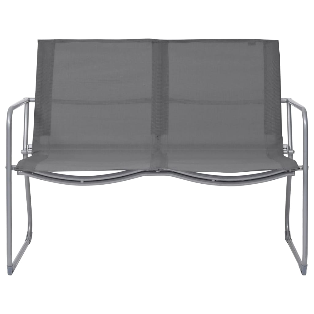 4-piece garden furniture set Fabric and steel Grey