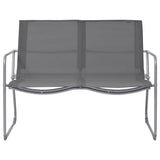 4-piece garden furniture set Fabric and steel Grey