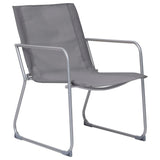 4-piece garden furniture set Fabric and steel Grey