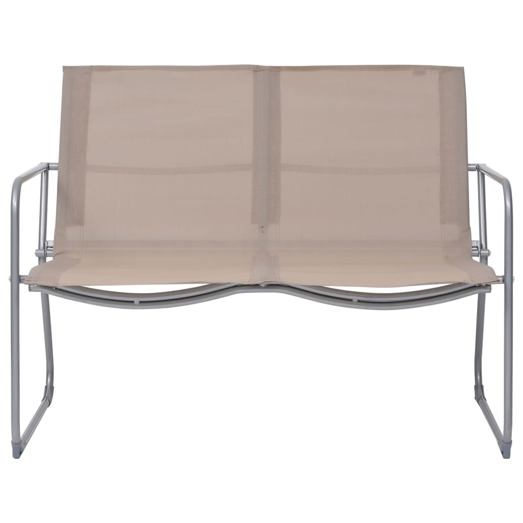 4-piece garden furniture set Fabric and steel Taupe