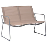 4-piece garden furniture set Fabric and steel Taupe