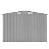 Garden shed 257x298x178 cm Grey metal