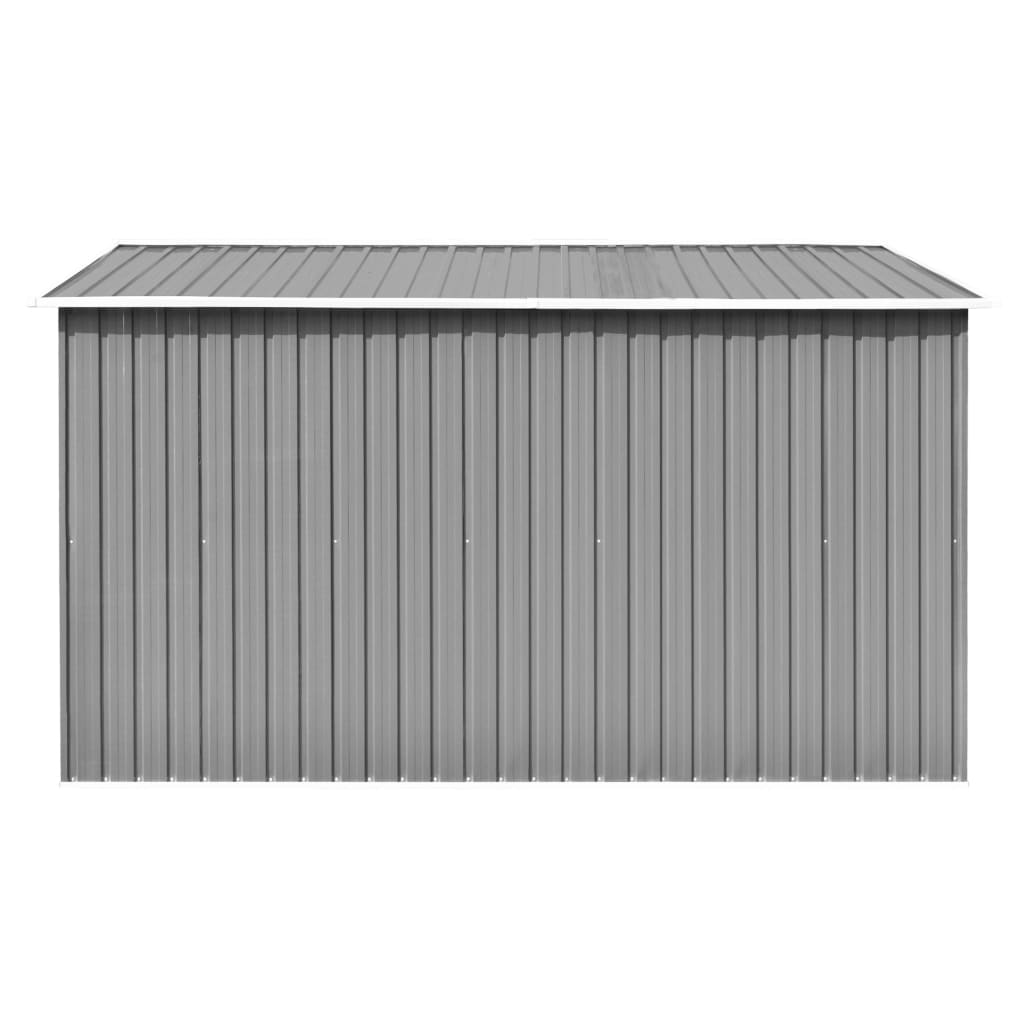 Garden shed 257x298x178 cm Grey metal