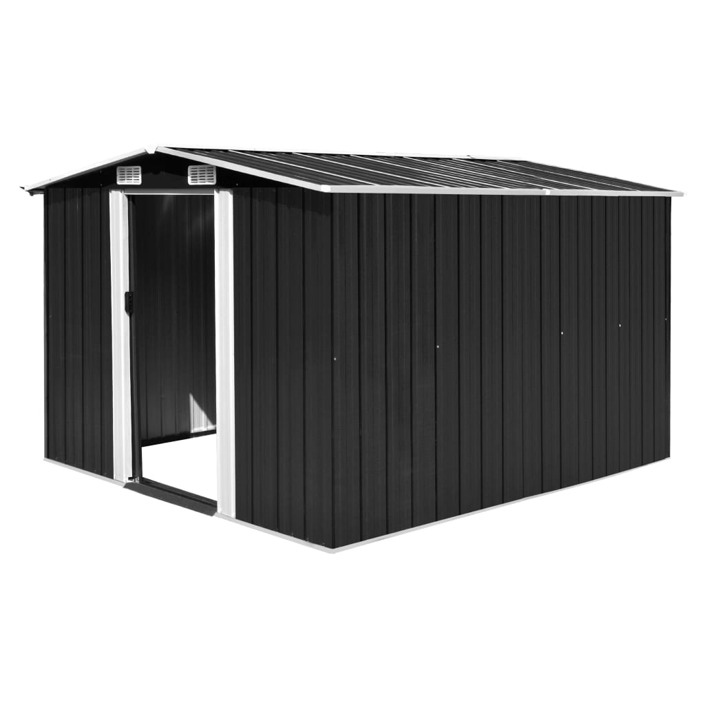 Garden shed 257x298x178 cm Metal Anthracite