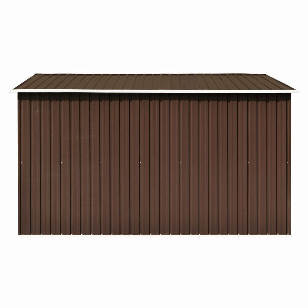 Garden shed 257x298x178 cm Brown metal