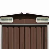 Garden shed 257x298x178 cm Brown metal