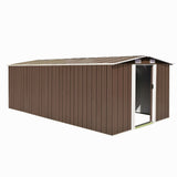 Gartenhaus 257x489x181 cm Metall Braun