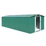 Garden shed 257x580x181 cm Green Metal