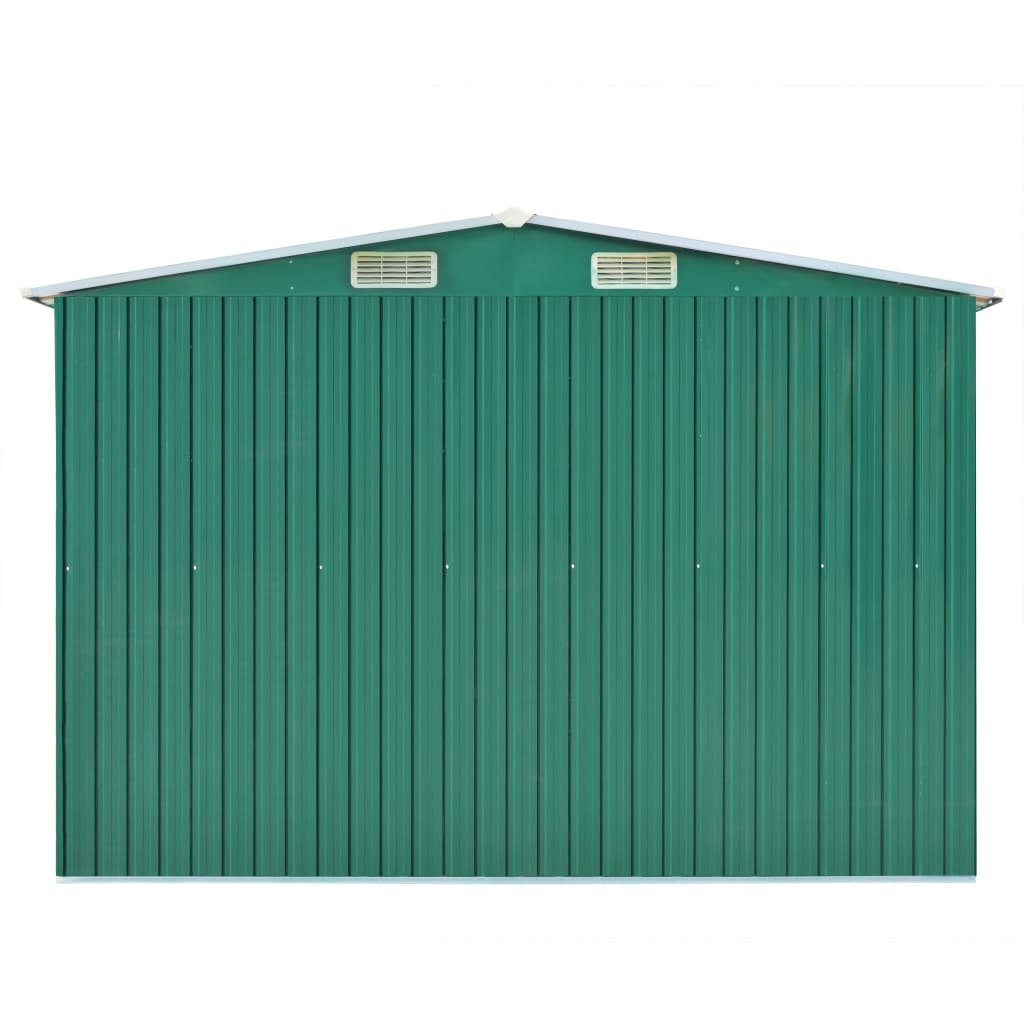 Garden shed 257x580x181 cm Green Metal