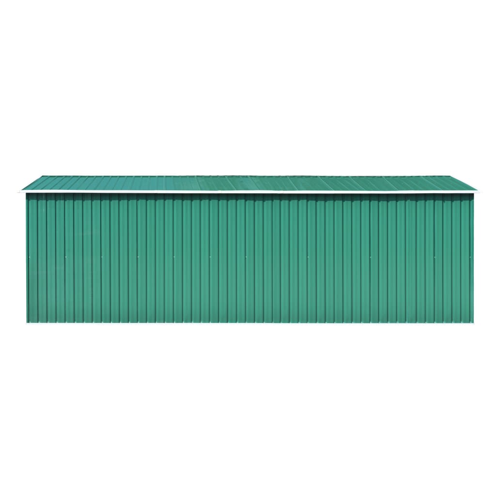 Garden shed 257x580x181 cm Green Metal