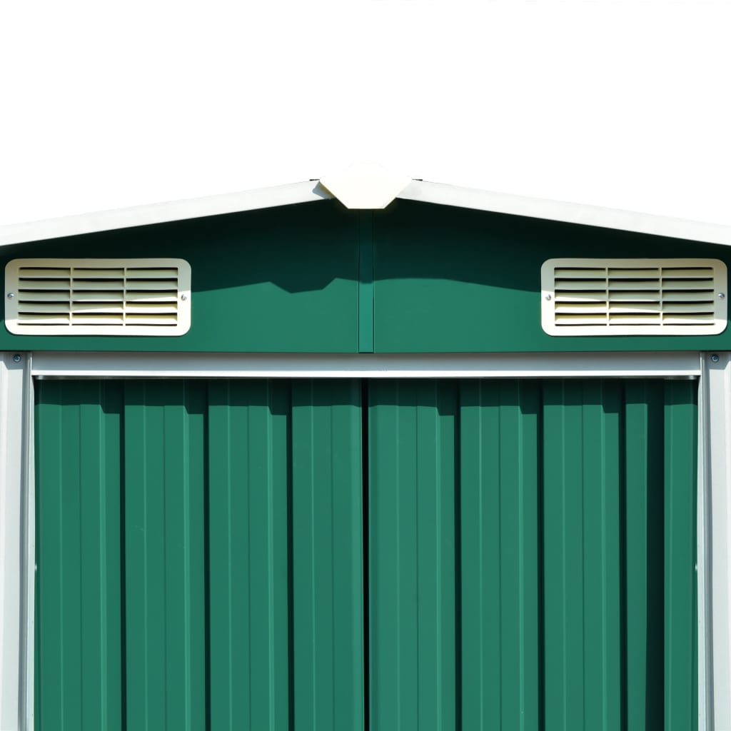 Garden shed 257x580x181 cm Green Metal