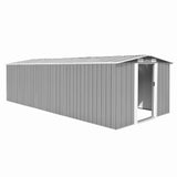 Garden shed 257x580x181 cm Grey metal