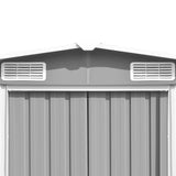 Garden shed 257x580x181 cm Grey metal