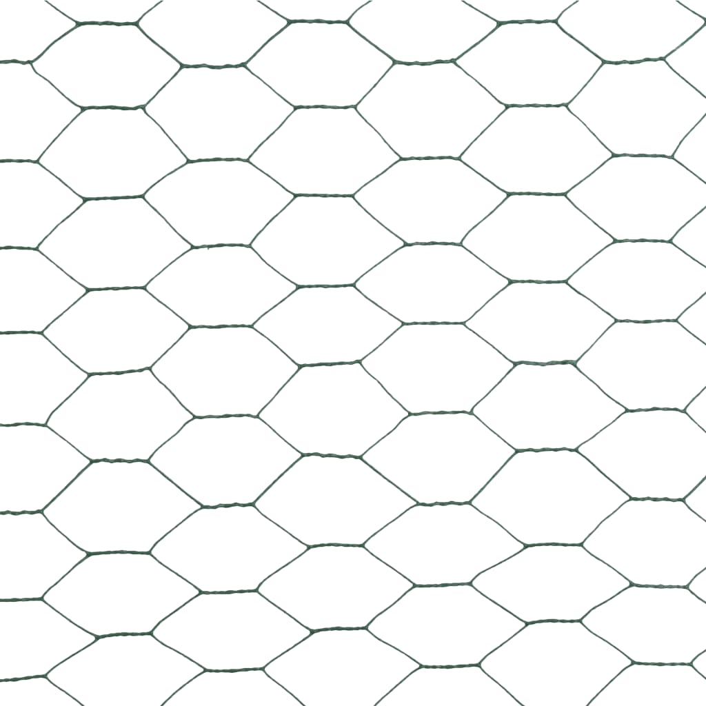 Grillage Acier avec revêtement en PVC 25x1,2 m Vert