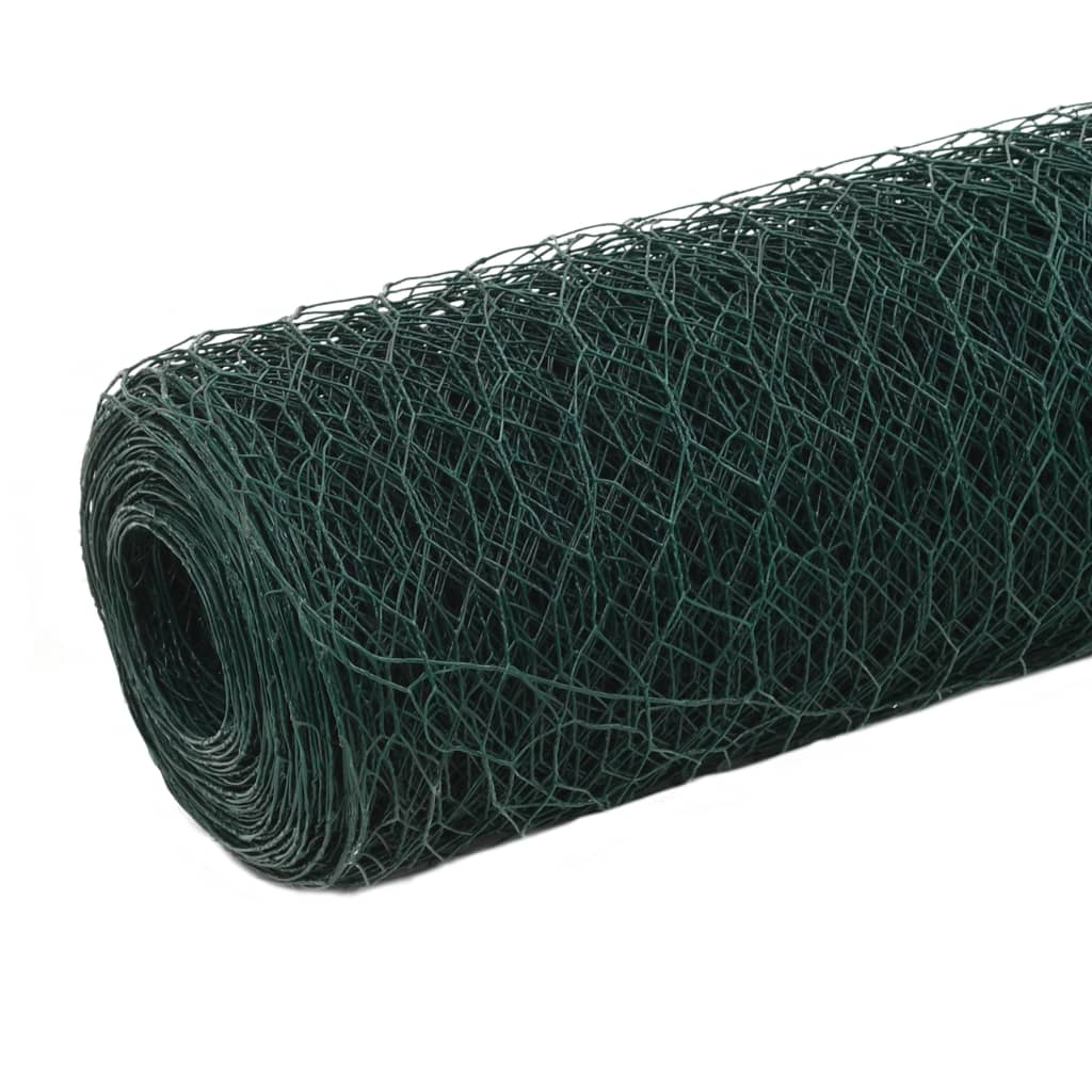 Steel mesh with PVC coating 25x1.2 m Green