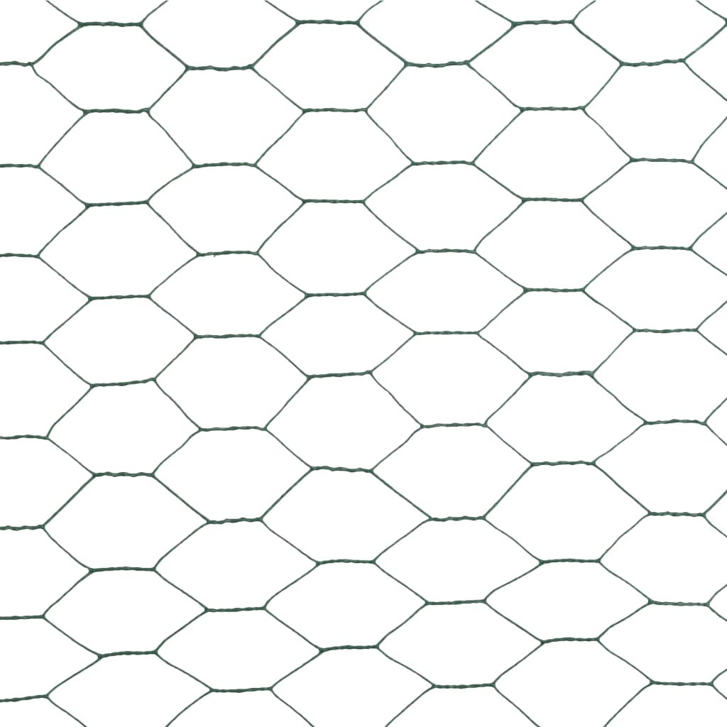 Steel mesh with PVC coating 25x1.2 m Green