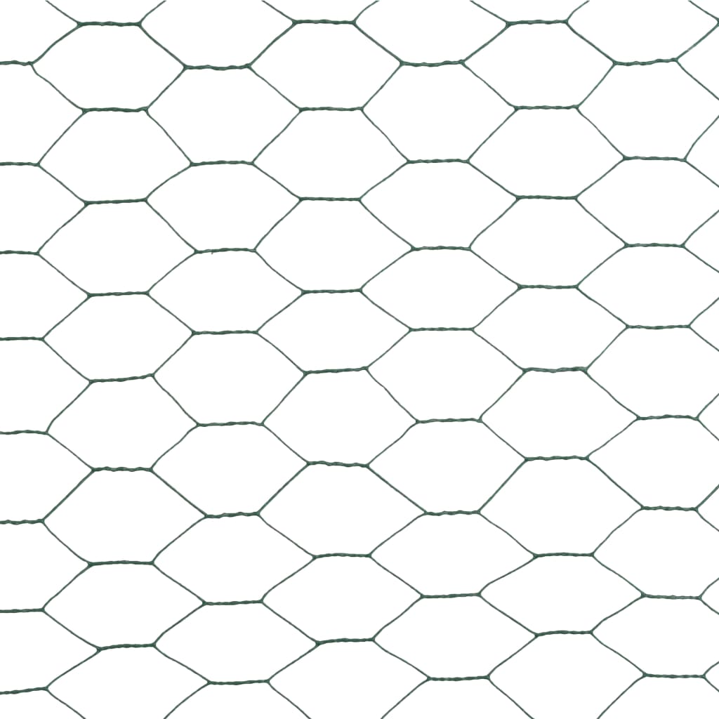 Grillage Acier avec revêtement en PVC 25x1,5 m Vert