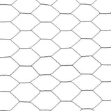 Steel mesh with PVC coating 25x0.5 m Grey