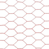 Steel mesh with PVC coating 25x0.5 m Red