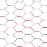 Steel mesh with PVC coating 25x1.2 m Red