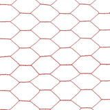 Steel mesh with PVC coating 25x1.2 m Red