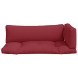 Coussins de palette lot de 3 rouge tissu