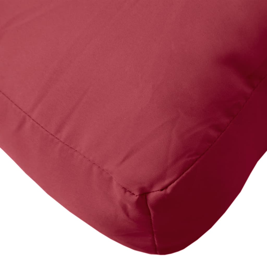 Coussins de palette lot de 3 rouge tissu