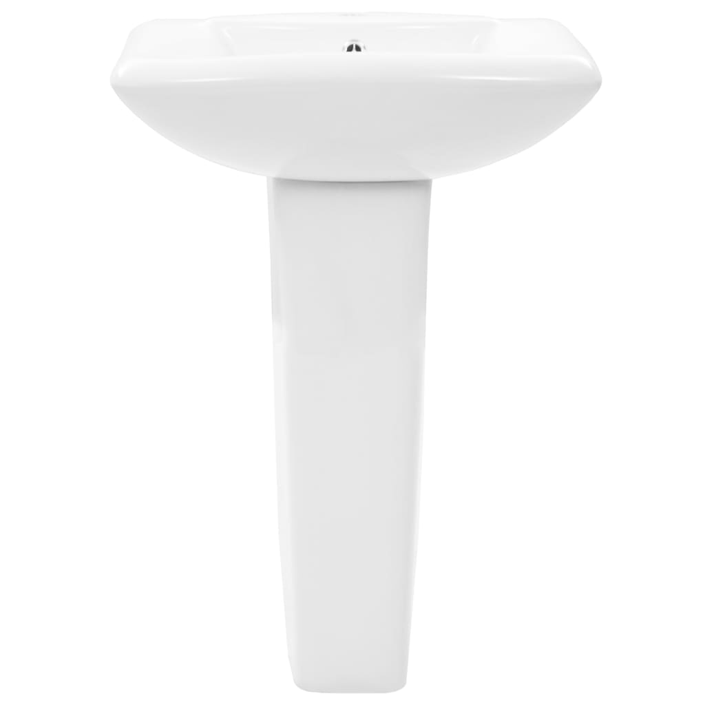 Lavabo autoportant avec socle Céramique Blanc 580x470x200 mm