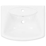 Lavabo autoportant avec socle Céramique Blanc 580x470x200 mm