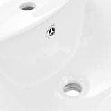 Lavabo autoportant avec socle Céramique Blanc 580x470x200 mm