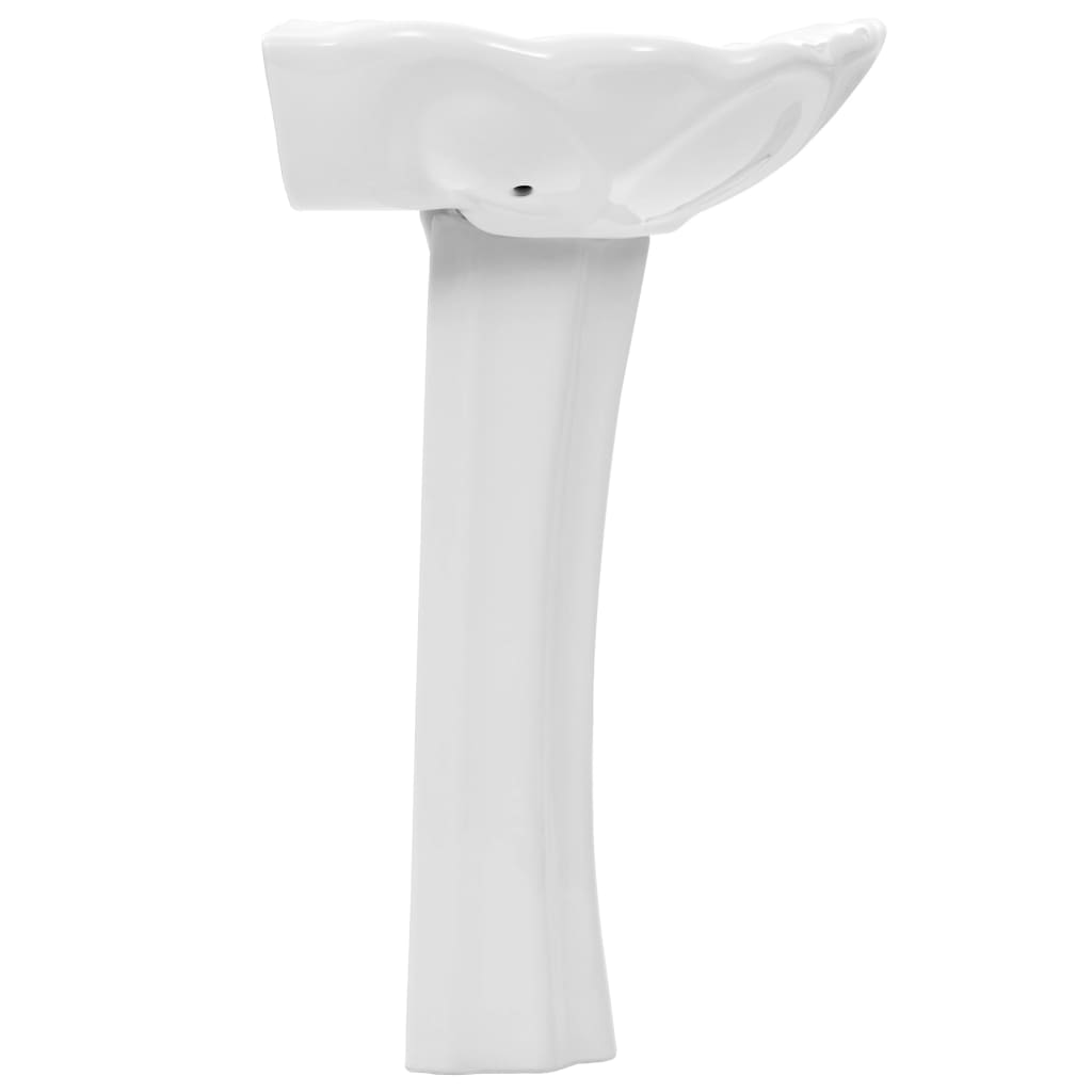 Lavabo autoportant avec socle Céramique Blanc 580x510x200 mm