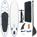 Blue and White Inflatable SUP Board Set