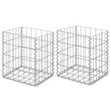 Paniers de gabion 2 pcs Acier galvanisé 30x30x40 cm