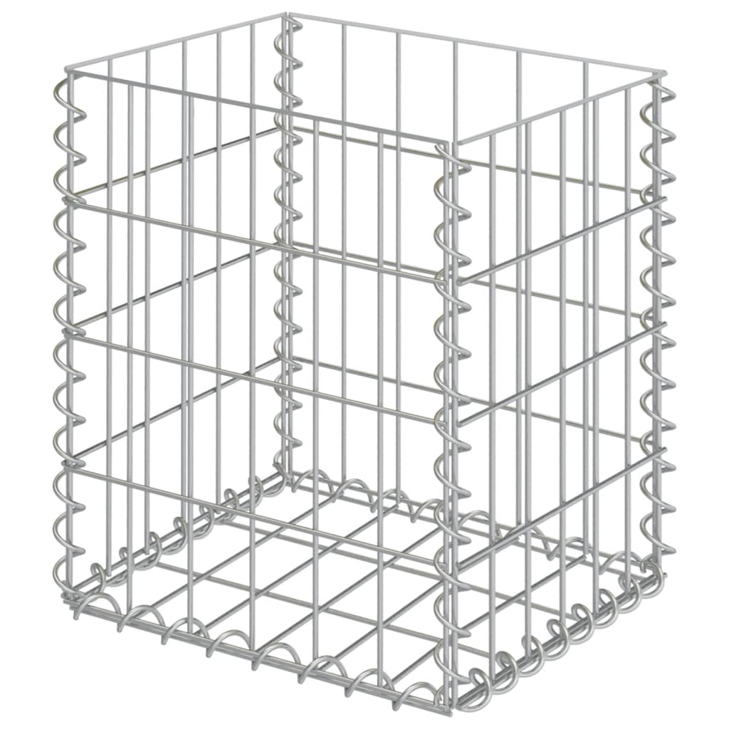 Paniers de gabion 2 pcs Acier galvanisé 30x30x40 cm