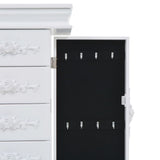 Armoire à bijoux sur pieds Blanc